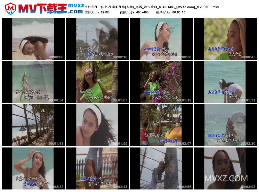 佚名-甜蜜的往事(人物)_粤语_流行歌曲_MC901486